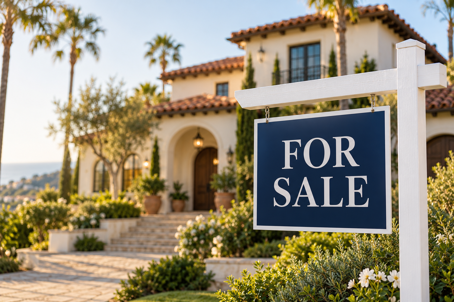 A Spanish-style home prepared for sale